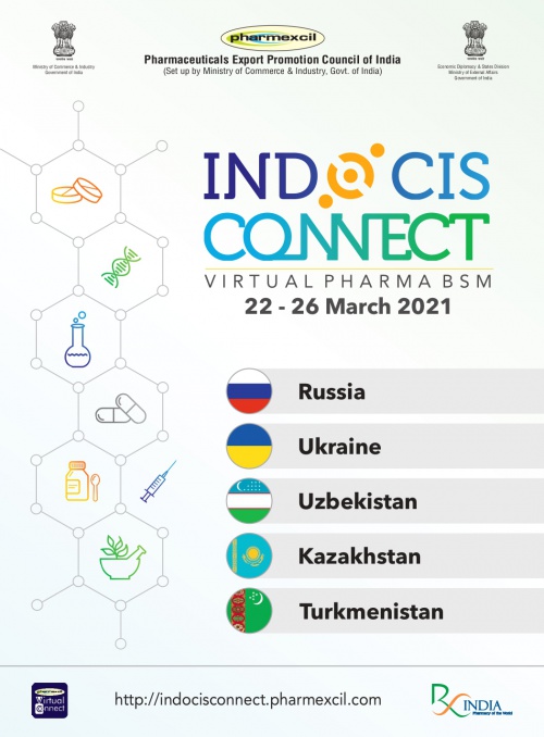 Запрошуємо 22-26 березня 2021 року взяти онлайн участь у «INDO — CIS CONNECT: VIRTUAL PHARMA BSM»